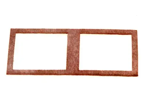 Braune Dichtungsfläche mit zwei rechteckigen Ausschnitten, geeignet für Anwendungen mit Bosch Geräten.